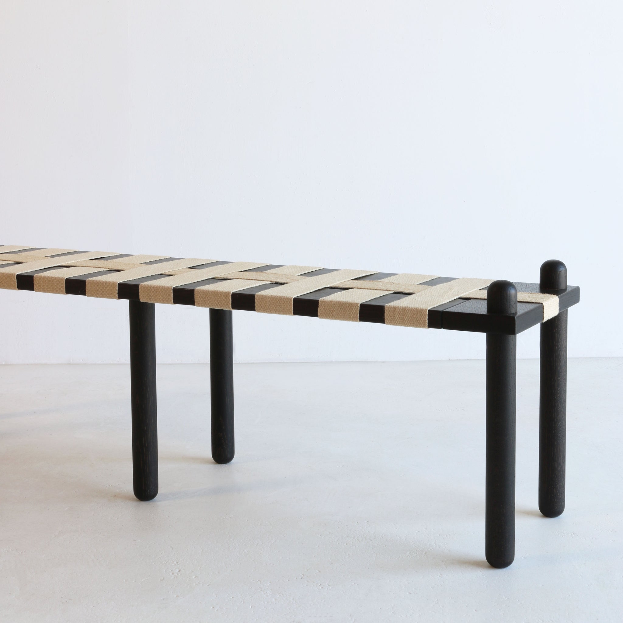 CAPSULE BENCH ebonized oak | 60"