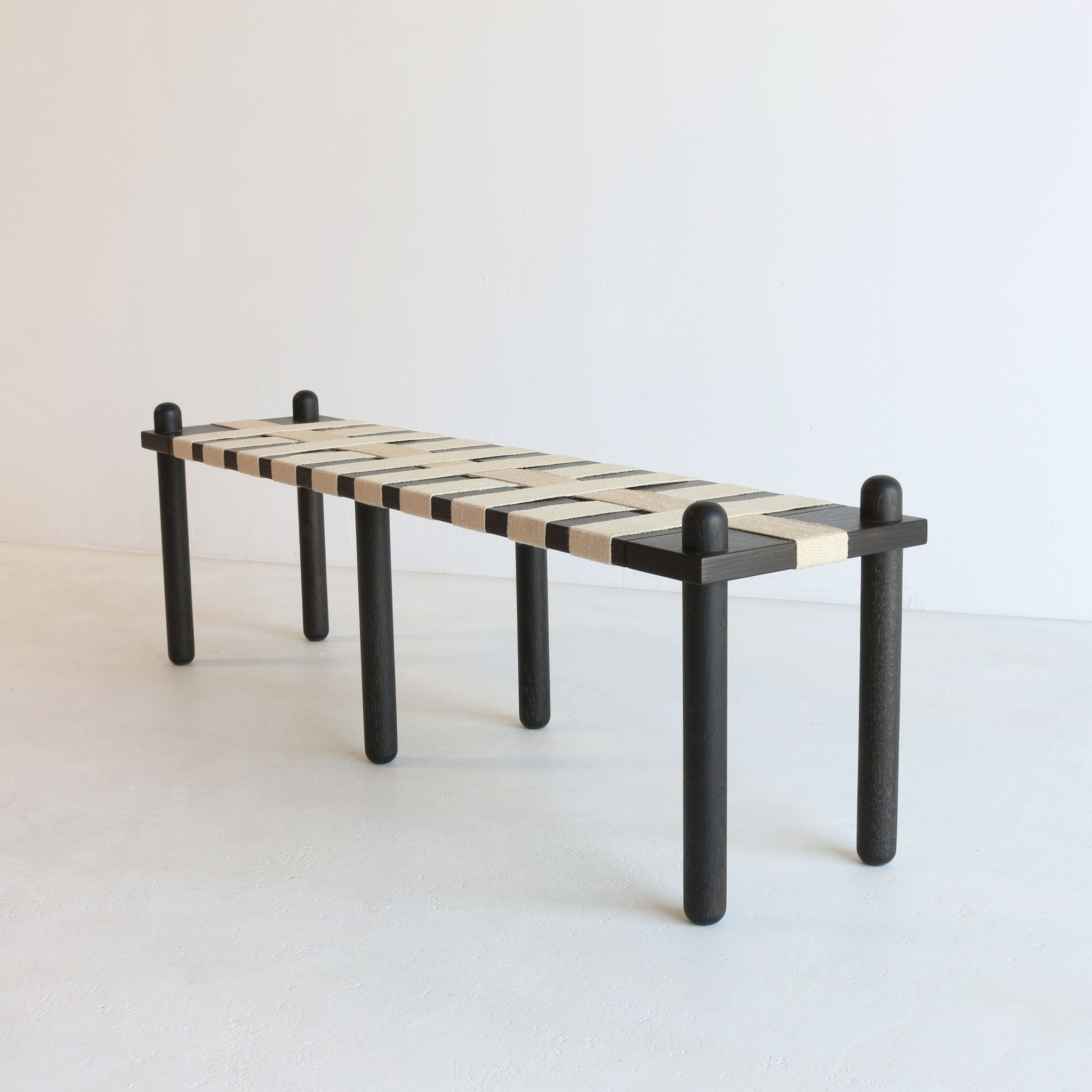 CAPSULE BENCH ebonized oak | 60"