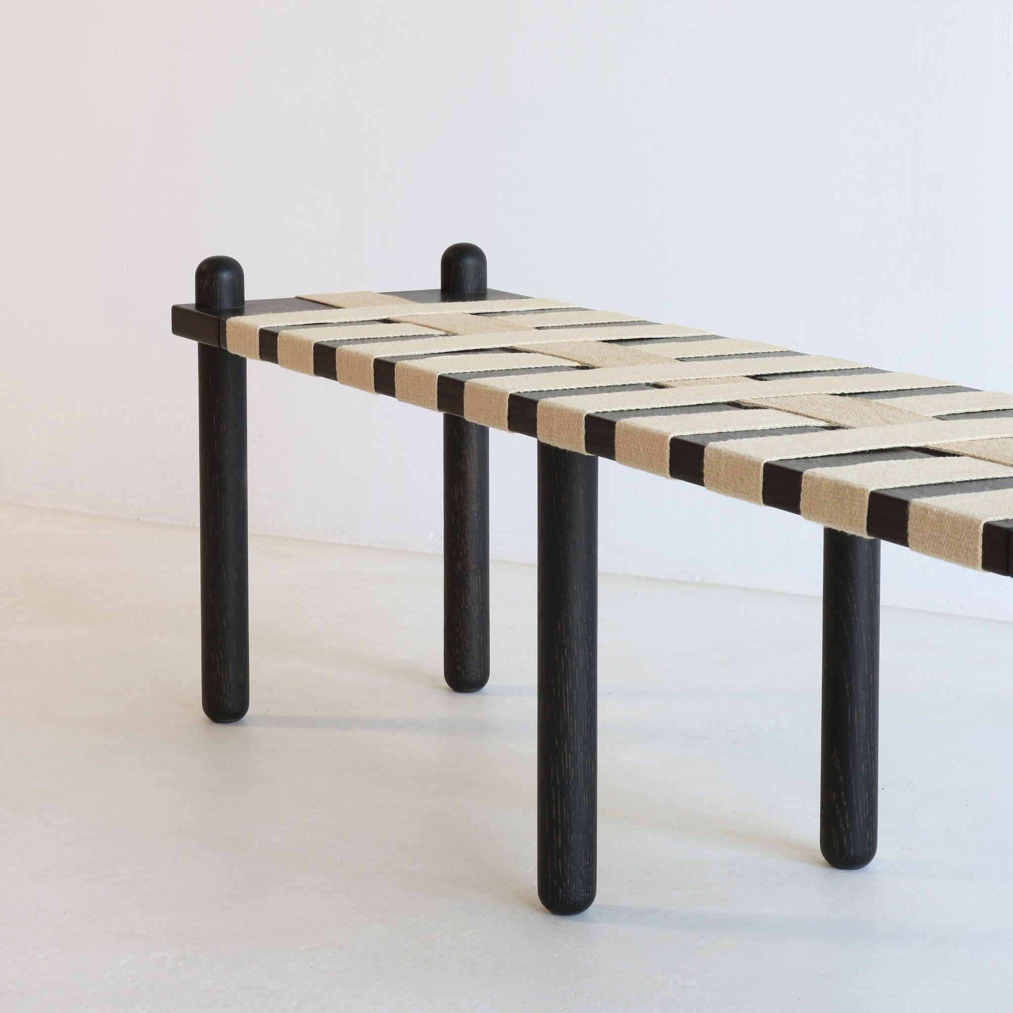 CAPSULE BENCH ebonized oak | 60"