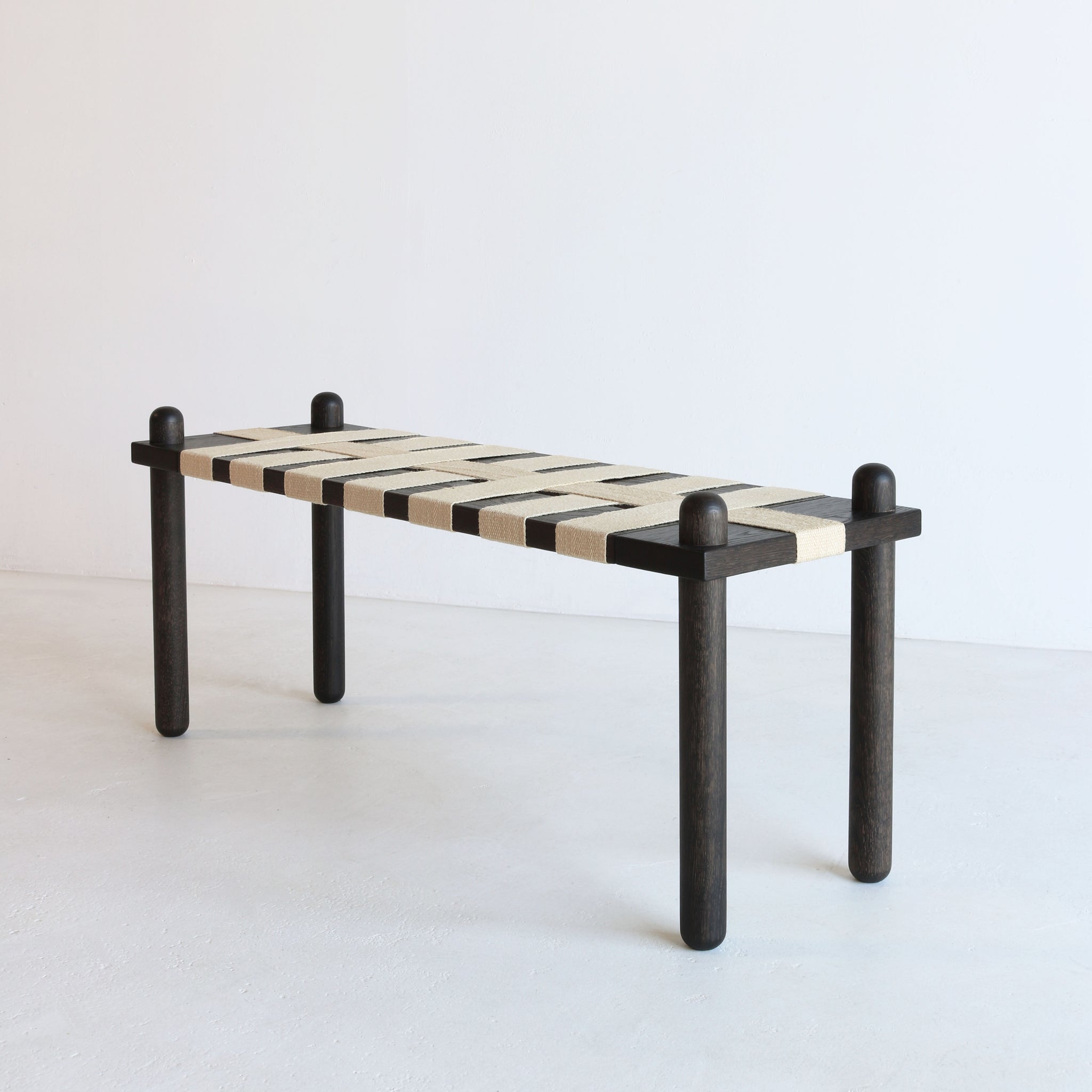 CAPSULE BENCH ebonized oak | 44"