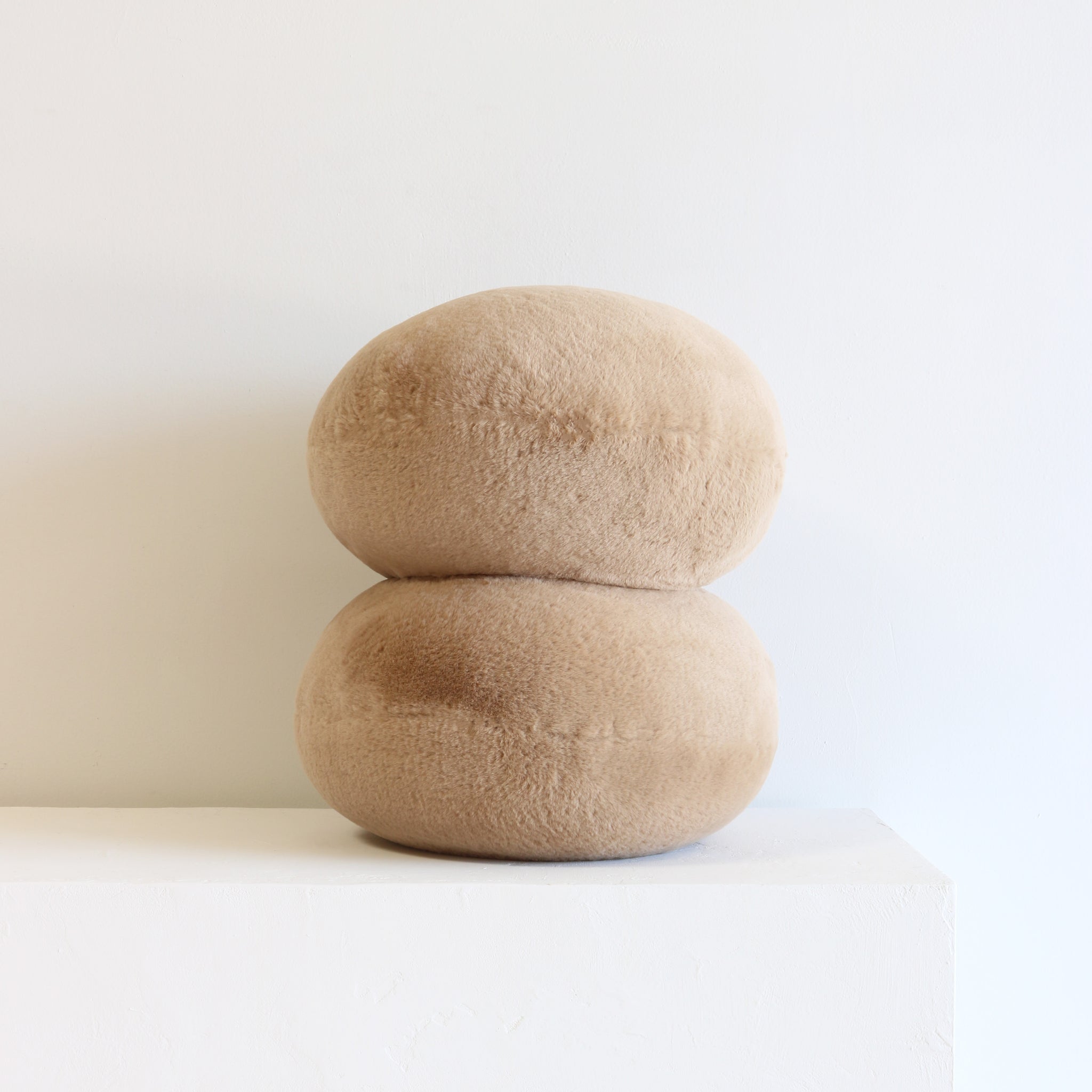 PUFF PILLOW faux shearling | large double - sand