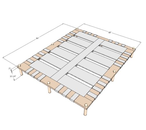 CAPSULE PLATFORM BEDFRAME maple