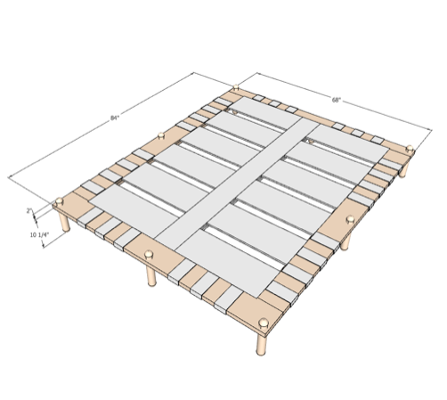 CAPSULE PLATFORM BEDFRAME  maple